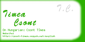 timea csont business card